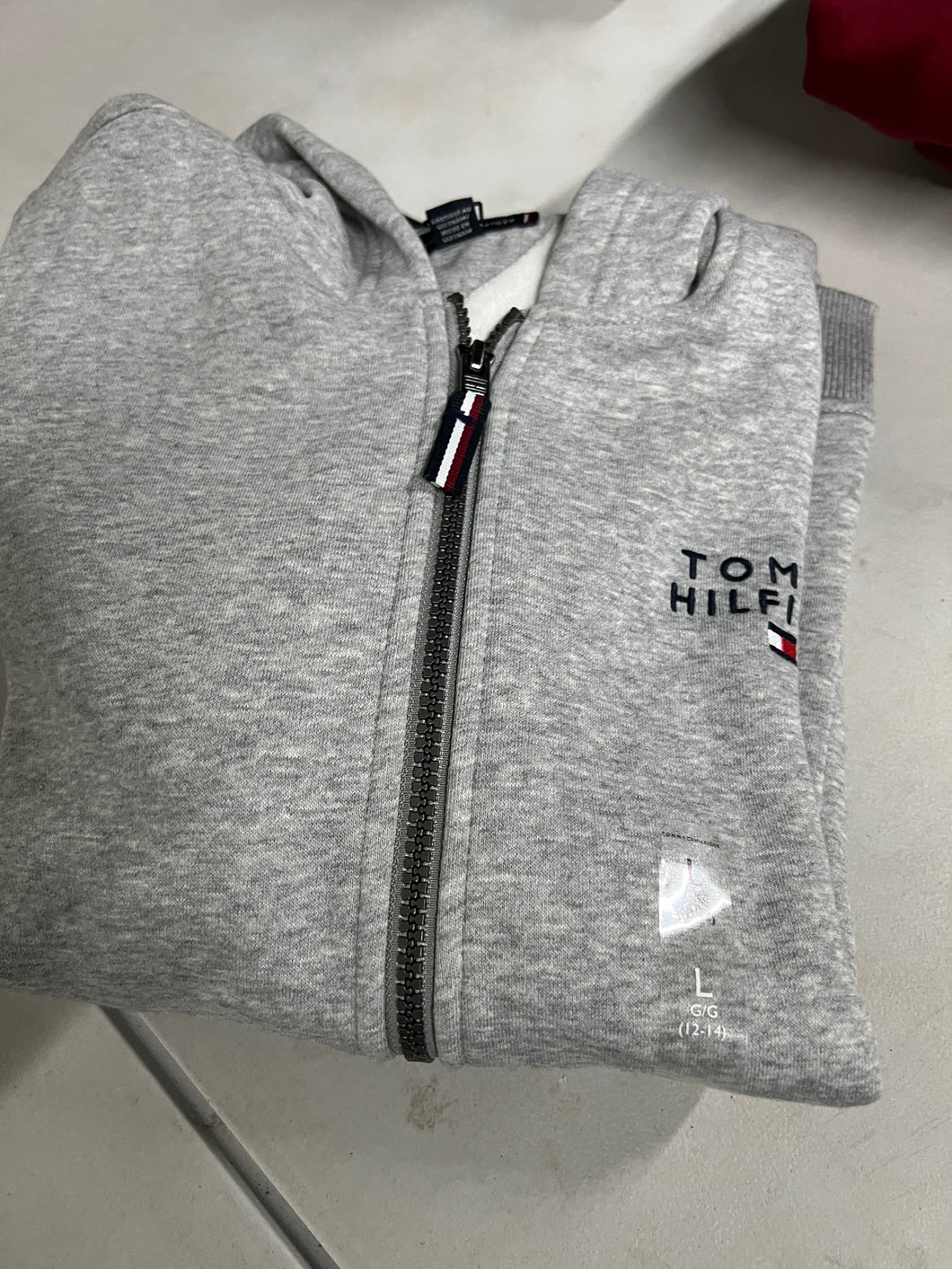 Tommy boys zip hoodie L 2件包郵