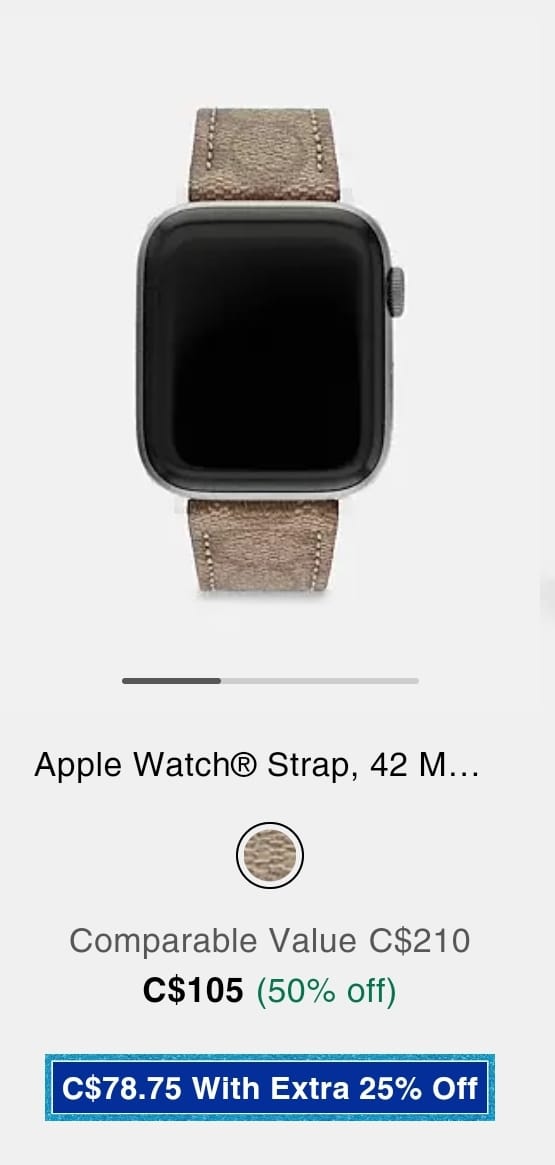 Coach Apple strap 42mm 不包郵