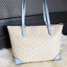將圖片載入圖庫檢視器 Coach拉鍊tote