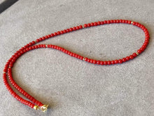 將圖片載入圖庫檢視器 日本制  18K金紅珊瑚項圈
